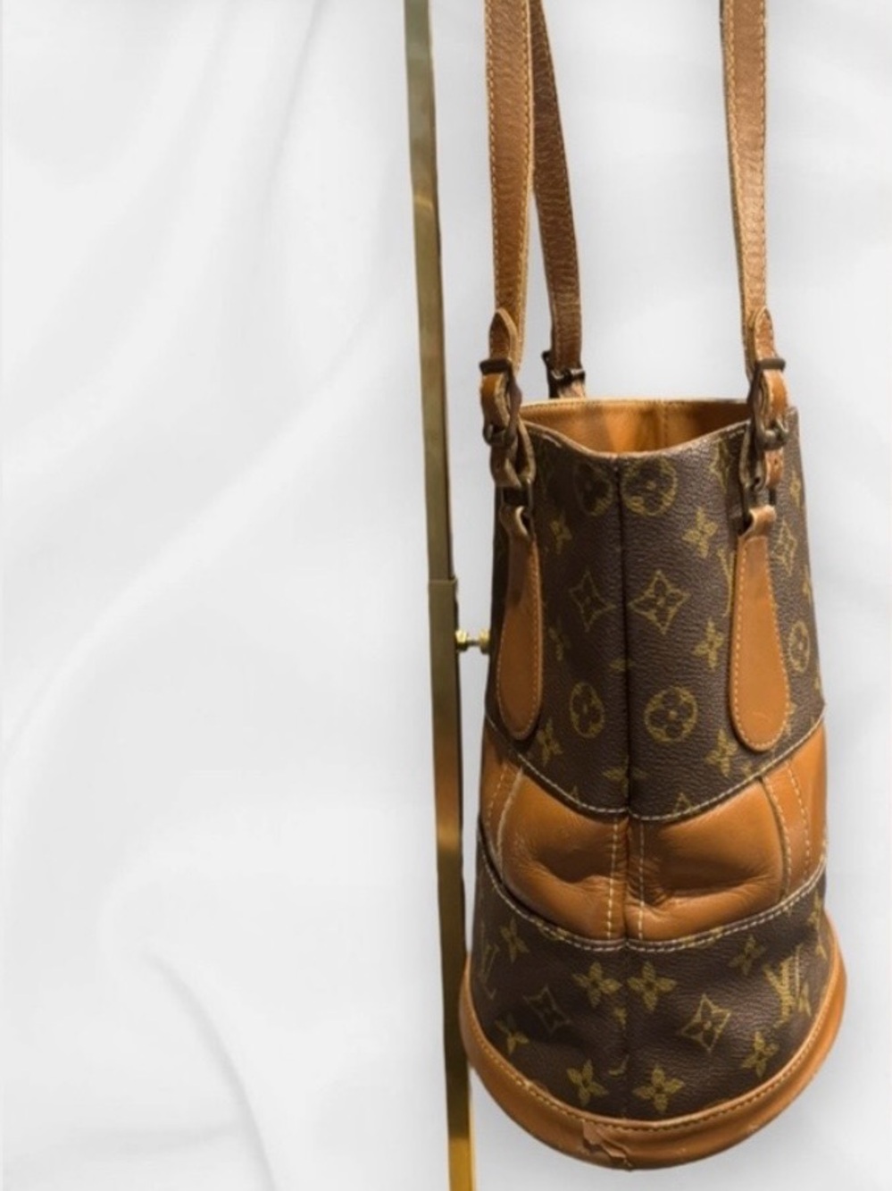Vintage French Company Louis Vuitton Monogram Bag in Brown and Tan Leathe - Picture 4 of 11